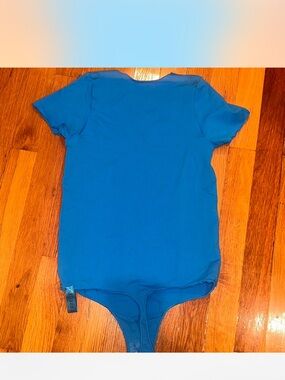 SKIMS Bright Blue Short-Sleeve Bodysuit